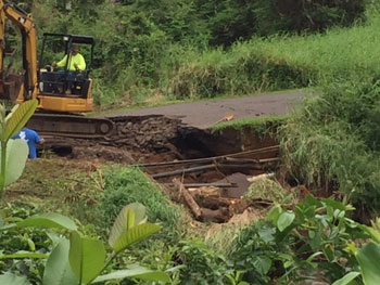 Sinkhole on Kauai - Spring Flooding 2018