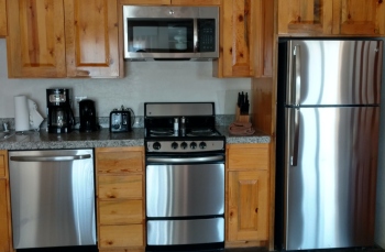 A pic of new appliances in the kitchen